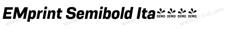 EMprint Semibold Ita字体转换